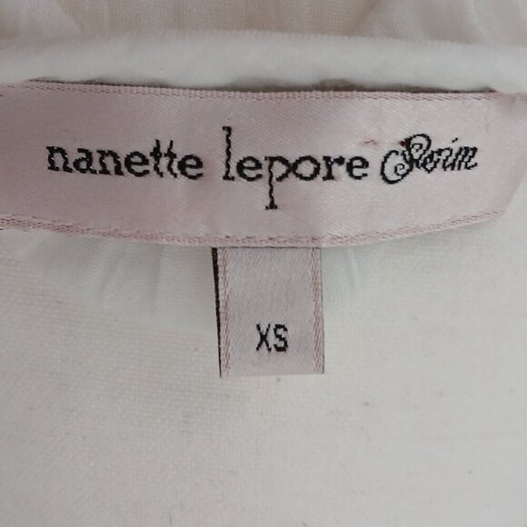 Nanette Lepore Swim Cover Up Tunic Embroidered Semi-sheer White Size XS - Picture 8 of 10